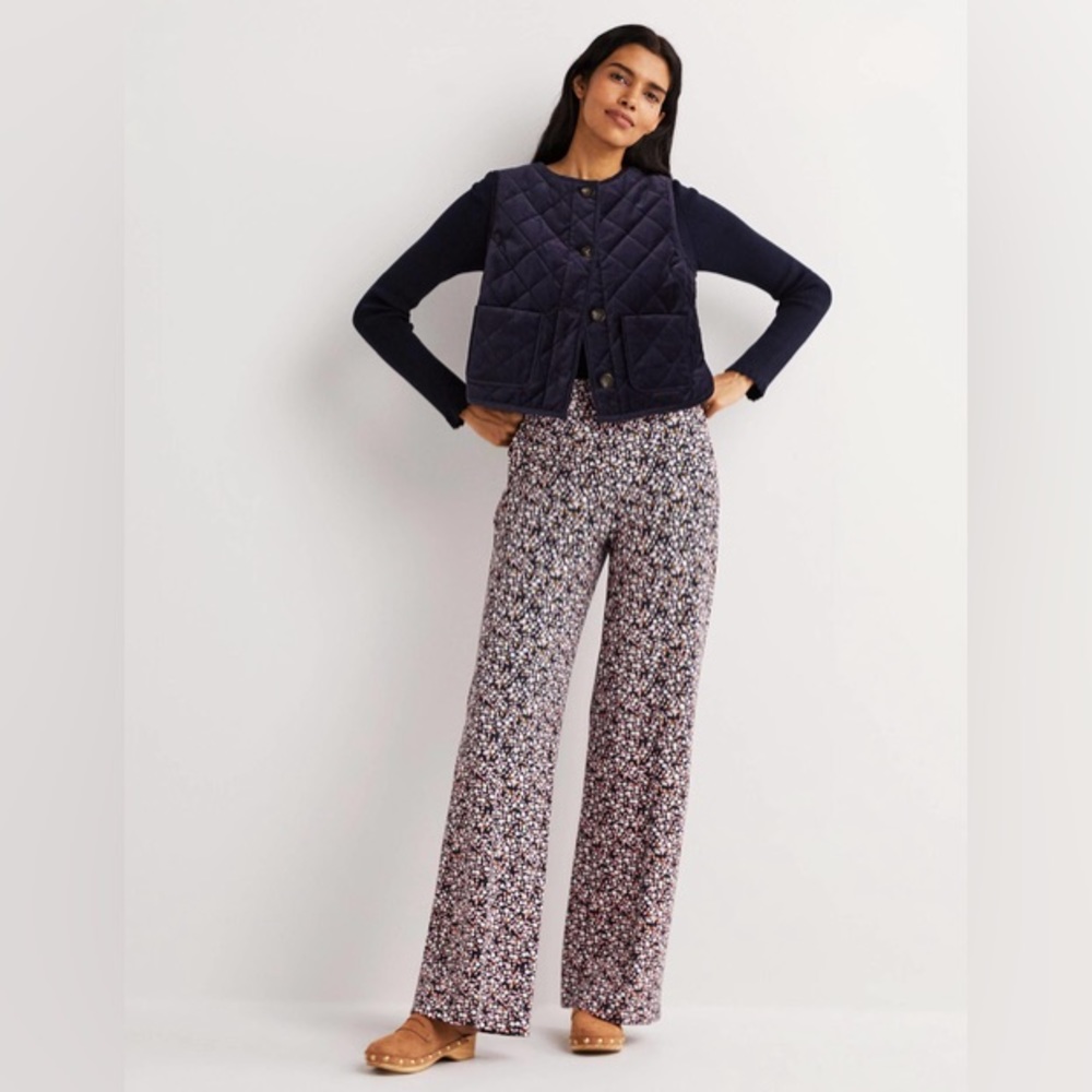 Boden Hampshire Ponte Wide leg Floral